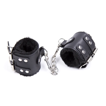Wrist Restraints - Black Fluff