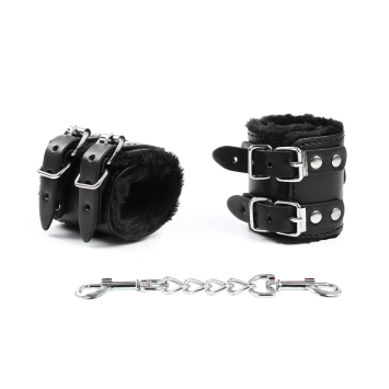 Wrist Restraints - Black Fluff