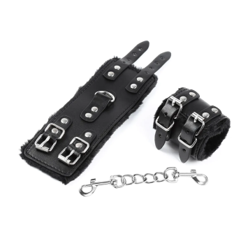 Wrist Restraints - Black Fluff