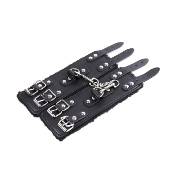 Wrist Restraints - Black Fluff