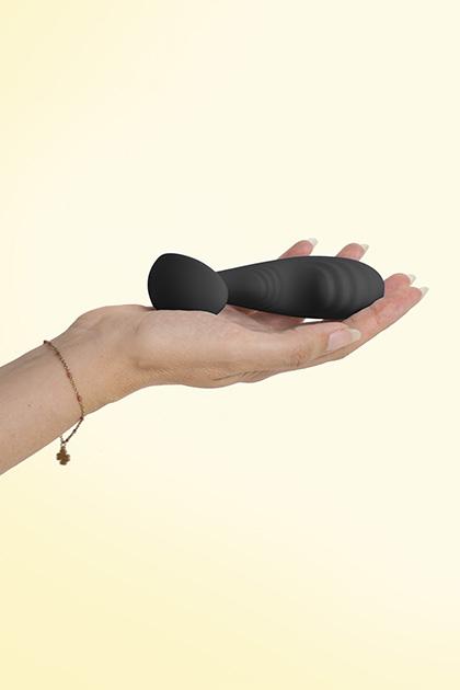 Cozy Prostate vibe with remote  - Black (Fully Covered with Silicone)