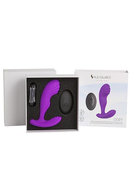 Cozy Prostate vibe with remote  - Purple (Fully Covered with Silicone)
