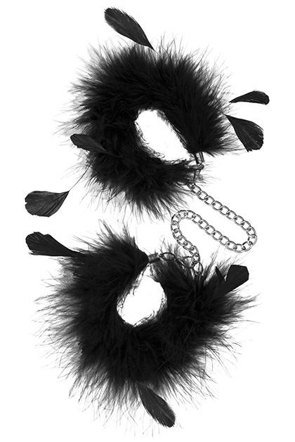 Feather Cuffs - Black
