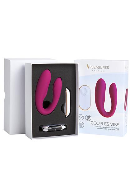 Couples vibe - Wine red (Fully Covered with Silicone)