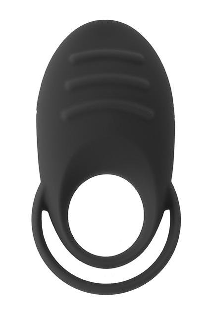 Dual Cock Ring - Black (Fully Covered with Silicone)