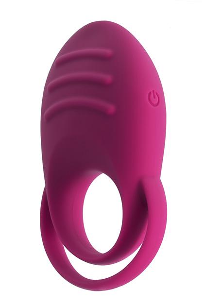 Dual Cock Ring - Red (Fully Covered with Silicone)
