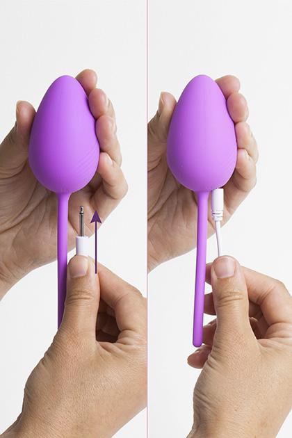 Odette Egg Vibrator - Candy Violet (Covered with Liquid Silicone)
