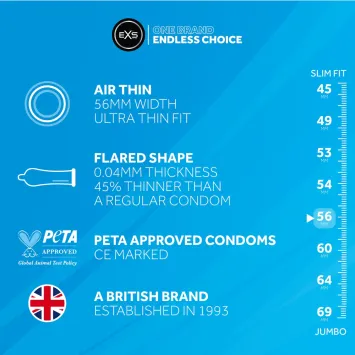 EXS Air Thin Condoms - 144 pieces