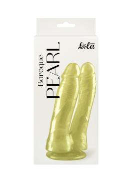 Double dildo Pearlescent Baroque - Pearl Gold