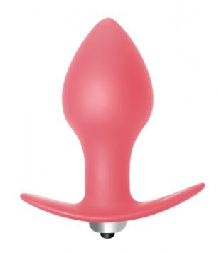 Anal Plug with vibration Bulb - Pink