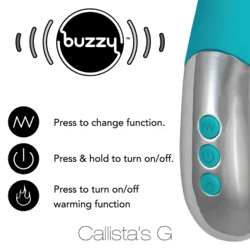 Buzzy Callista's G Premium Rechargeable G-spot Vibe - Blue