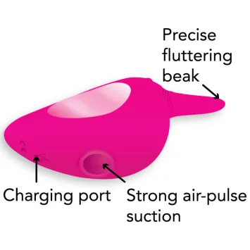 Caress Hummingbird Premium Clitoral Stimulator - Pink