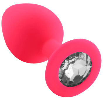 Anal Plug Rosebud Silicone - Pink Clear size S
