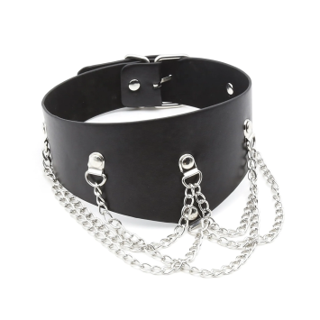 Collar with Chains - Black