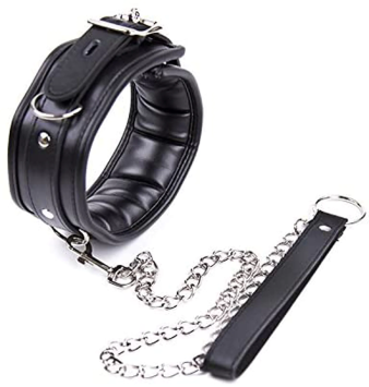 Collar with Leash - Black