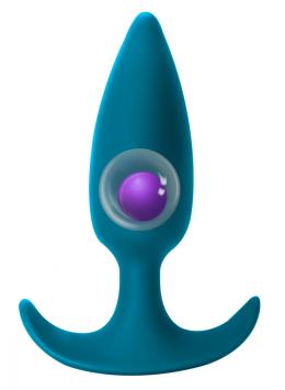 Anal plug with a misplaced centre of gravity Delight - Blue