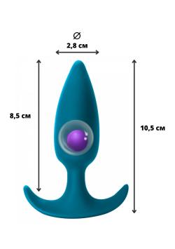Anal plug with a misplaced centre of gravity Delight - Blue