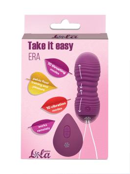 Pulsating Vaginal Balls with remote control Take it Easy Era - Purple