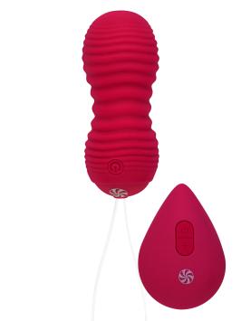 Pulsating Vaginal Balls with remote control Take it Easy Era - Wine red