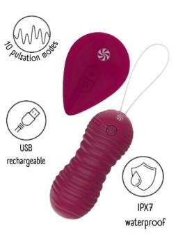 Pulsating Vaginal Balls with remote control Take it Easy Era - Wine red