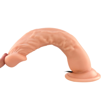Dildo Vibrating with Suction cup - 7.5 inch Flesh pvc