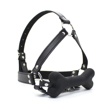 Full Head Bone Gag - Black 
