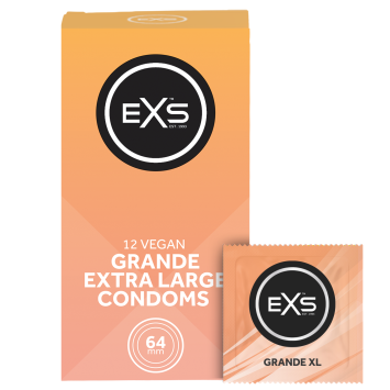 EXS Grande Extra Large Vegan Condoms - 12 pcs