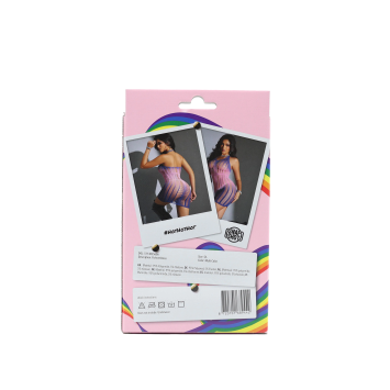 Fishnet Dress Pink - Size S/L