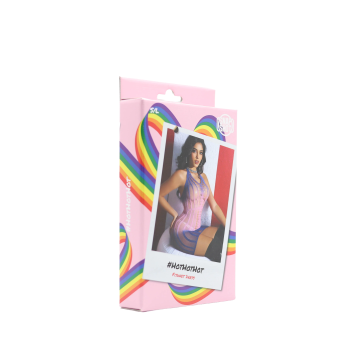 Fishnet Dress Pink - Size S/L