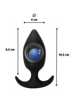 Anal plug with a misplaced centre of gravity - Black