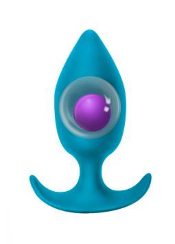 Anal plug with a misplaced centre of gravity - Blue