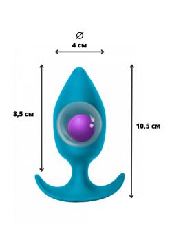 Anal plug with a misplaced centre of gravity - Blue