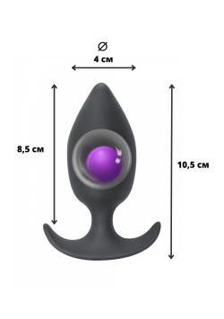 Anal plug with a misplaced centre of gravity - Grey