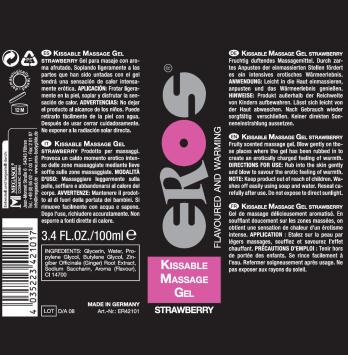 Eros kissable massage gel - Strawberry 100ml