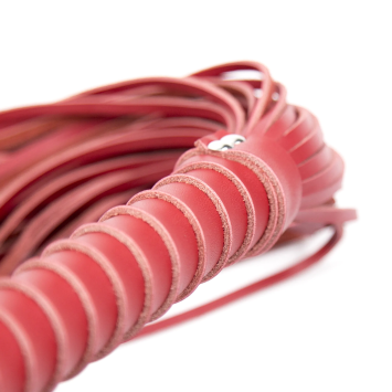 Leather Flogger - Red