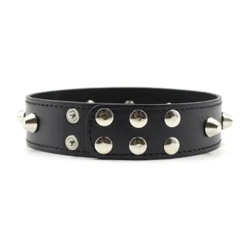 Neck Collar with Studs - Black