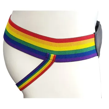 Jock Strap with Multicoloured Pride Stripe