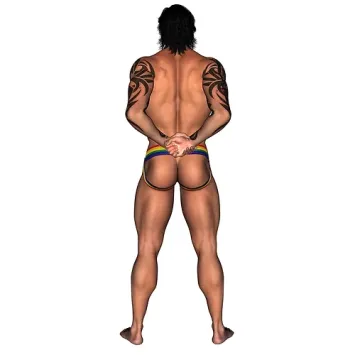 Jock Strap with Multicoloured Pride Stripe