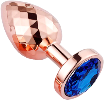 Anal Plug Diamonds Facets - Rose Blue size S