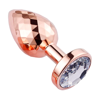 Anal Plug Diamonds Facets - Rose Clear size L
