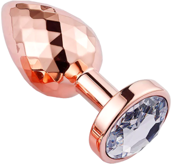 Anal Plug Diamonds Facets - Rose Clear size M