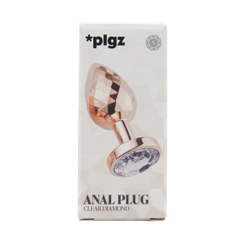 Anal Plug Diamonds Facets - Rose Clear size S