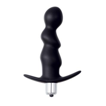 Anal Plug with vibration Spiral - Black