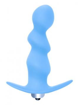 Anal Plug with vibration Spiral - Blue