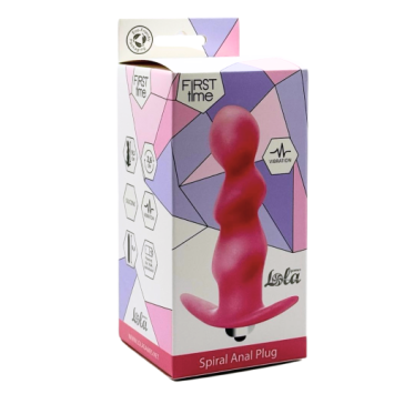 Anal Plug with vibration Spiral - Pink 